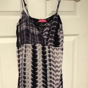 Long butter soft, purple and white dress in M